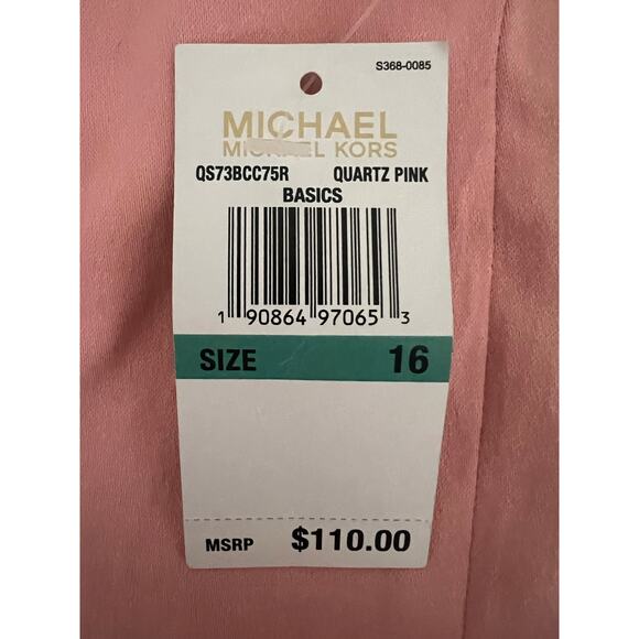 MICHAEL KORS WOMENS BASICS TROUSERS PANTS QUARTZ PINK SIZE 16 COTTON BLEND - Picture 8 of 14